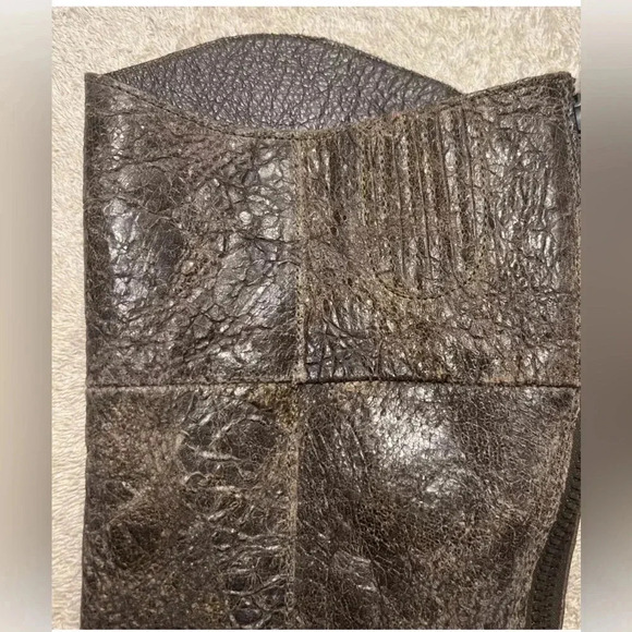 Steve Madden Steven Reins Leather Knee High Distressed Riding Boots Brown 8M - Picture 5 of 8